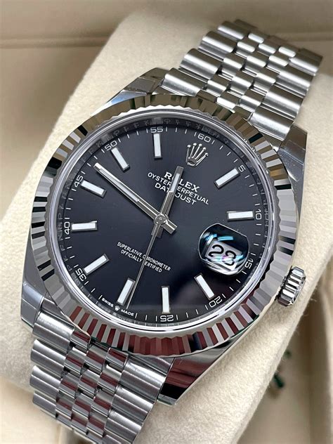 rolex black face datejust|Rolex Datejust black dial.